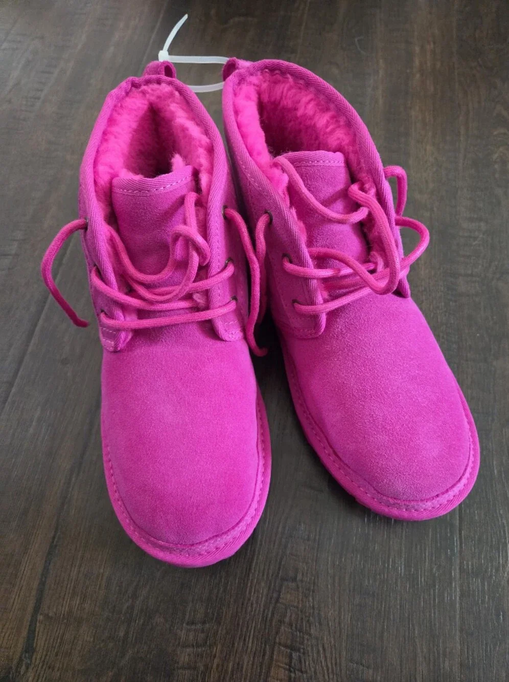 UGG Neumel Hot Pink Suede Boots Youth 6 / Women’s 8 New Without Box